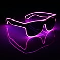 thumbnail image 6 of Ludlz LED EL Wire Glasses Light Up Glow Sunglasses Eyewear Shades for Nightclub Party, 6 of 8