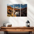 thumbnail image 2 of Elephant Stock Mount Fitz Roy In Fall Wall Art - Horizontal Multi Panel Canvas - 3 Pieceliving Room Wall Decor - Photography Nature Multi Panel - Brown And Blue Decor - 23" x 14", 2 of 4