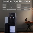 thumbnail image 3 of 5 Gallon Hot & Cold Water Dispenses Water Cooler Dispenser Top Loading for Home Black2, 3 of 8