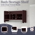 thumbnail image 3 of Alaterre 25" Bath Storage Shelf with Towel Rod, Espresso, 3 of 7
