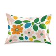 thumbnail image 7 of Yayeee Pillowcase King Size Set of 2 Satin Wrinkle Resistant Pillow Case, Retro Orange Floral, 7 of 7