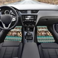 thumbnail image 3 of Renewold American Tribal Highland Cow Daisy Brown Teal Car Floor Mats All Weather Car Carpets Set of 4, Non-Skid Auto Rugs Universal Fit Car Floor Carpet for Most Cars Truck Sedan SUV, 3 of 7