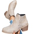 thumbnail image 2 of EKVAHL Ankle Booties for Women Cutout Casual Low Heeled Ankle Boots Comfortable Chunky Heel Dressy Booties Side Zipper Elegant Walking Short Boots, 2 of 5