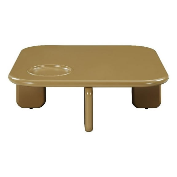 ACME Joane Coffee Table in Yellowish Brown & Light Gray High Gloss
