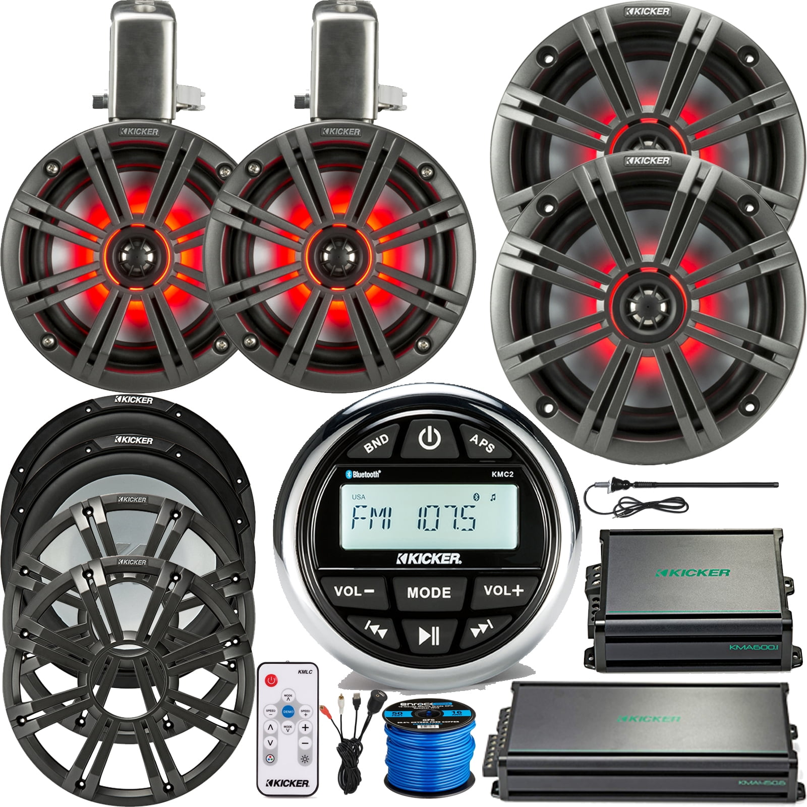 Kicker Gauge Style Receiver, 2 x 6.5
