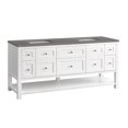 thumbnail image 7 of James Martin Vanities 330-V72-3Gex Breckenridge 72" Double Basin Wood Vanity Set - White, 7 of 7