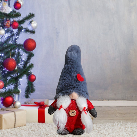 Yidarton Christmas Decoration Supplies Plush Faceless Doll Ornaments Old Man Doll Children Gift Gray
