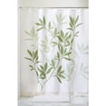 thumbnail image 3 of InterDesign Leaves Fabric Shower Curtain, X-Long 72" x 96", Green, 3 of 5