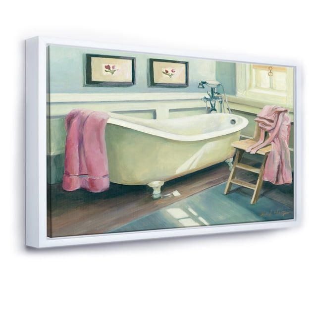 Cottage old-fashioned Bathroom I - Traditional Bathroom Framed Canvas