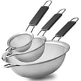 thumbnail image 1 of Stainless Steel Fine Mesh Strainers, Set of 3 Sizes Strainer for Kitchen, Wire Sieve with Insulated Handle Kitchen Strainer, Baking Tools Colander, Food Preparation, Flour Sifter, Rice, Pasta Strainer, 1 of 6