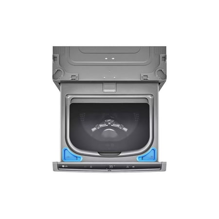 LG - SideKick 1.0 Cu. Ft. High-Efficiency Smart Top Load Pedestal Washer - Graphite Steel