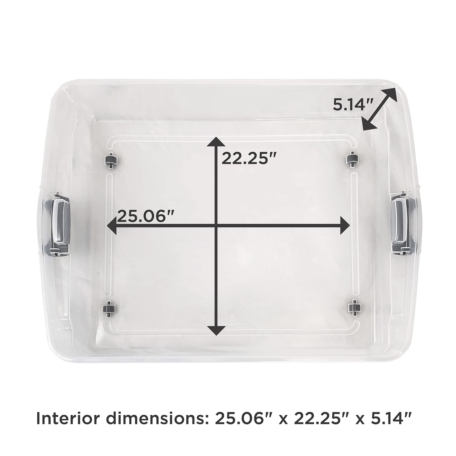 HOMZ 56 qt. Underbed Secure Latching Plastic Storage Container in Clear  (4-Pack) 2 x 3460CLRDC.02 - The Home Depot