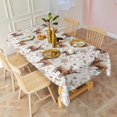 thumbnail image 3 of White Highland Cow Flower Butterfly Pattern Rectangle Tablecloth 60"x102",Waterproof Polyester Rectangle Table Cloth, Wipeable Spillproof Polyester Tablecloth for Dining, Camping, Indoor and Outdoor, 3 of 6