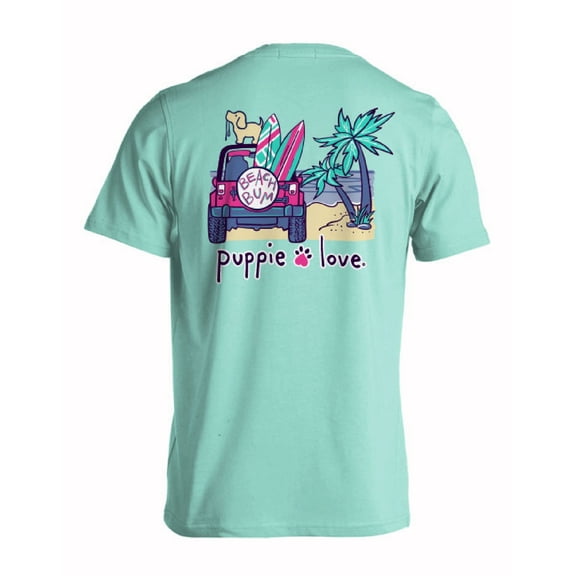 Puppie Love Dog Beach Bum Off-Roading Short Sleeve T-Shirt