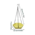 thumbnail image 2 of Hanging Hexagonal Bird Feeder For Outdoors - Dual Purpose Water & Food Dispenser For Wild Birds, Yellow, 2 of 4