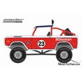 thumbnail image 2 of 1966 Ford Baja Bronco Off-Road Truck, Red w/blue - Greenlight 41050C/48 - 1/64 Scale Diecast Model Toy Car, 2 of 3