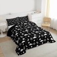 thumbnail image 3 of Homewish Kids Children Stars Print Bedding Comforter Set 2pcs,Starry Sky Twin Comforter Sets Microfiber,Black White Breathable Bedding Set,Luxury Bedroom Decor,Reversible, 3 of 8