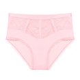 thumbnail image 1 of Gibobby Braguitas Slim Fit Calzoncillos de algodón ahuecados sin costuras de cintura de encaje para mujer(Rosa， M), 1 of 4