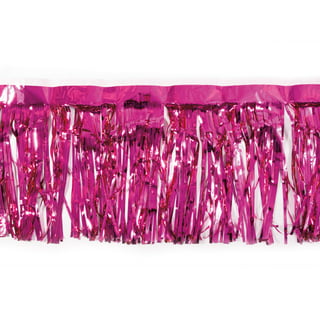 Bright Pink Fringe Streamer, 30ft