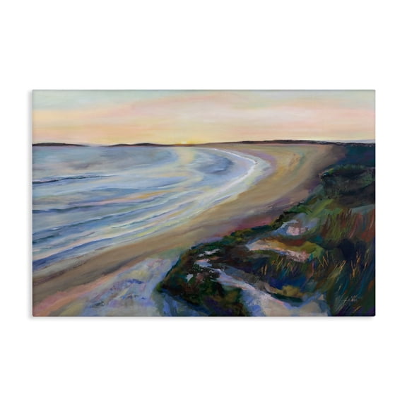 Stupell Industries Morning Stroll Shore Canvas Wall Art design by Jeanette Vertentes, 16 x 24