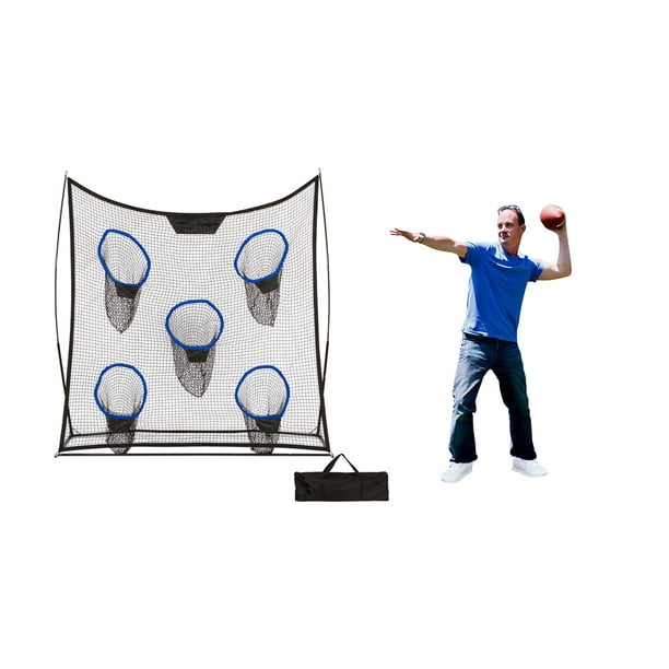 6.9' Portable Football Training Net With Five Targets and Carry Bag by