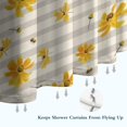 thumbnail image 6 of Beige Daisy Flower Yellow Blooms Pattern Shower Curtain 36"x72" ,Bathroom Decorative Shower Curtains Set with 12 Hooks,Modern Waterproof Washable Shower Curtain, 6 of 6