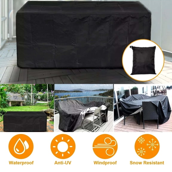 SHELTUSE 420D Heavy Duty Patio Furniture Covers Waterproof Outdoor Table Protector, 70 Inch L x 47 Inch W x 29 Inch H