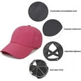thumbnail image 3 of Ponytail Baseball Cap for Women Mesh Quick Dry Baseball Hat with Ponytail Hole, 3 of 7