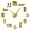 Gold, variant on Mixed Number Styles Silhouette Frameless Wall Clock Stickers, DIY Modern Decorative Clocks for Living Room, Bedroom, Office - Easy to Install, Large 3D Clock Design (Gold,27in)