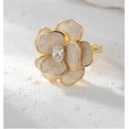 thumbnail image 4 of Elegant Camellia Flower Ring for Women CZ Diamond Floral Statement Ring Open Wrap Finger Band Wedding Anniversary Promise Rings Dainty Jewelry, 4 of 6