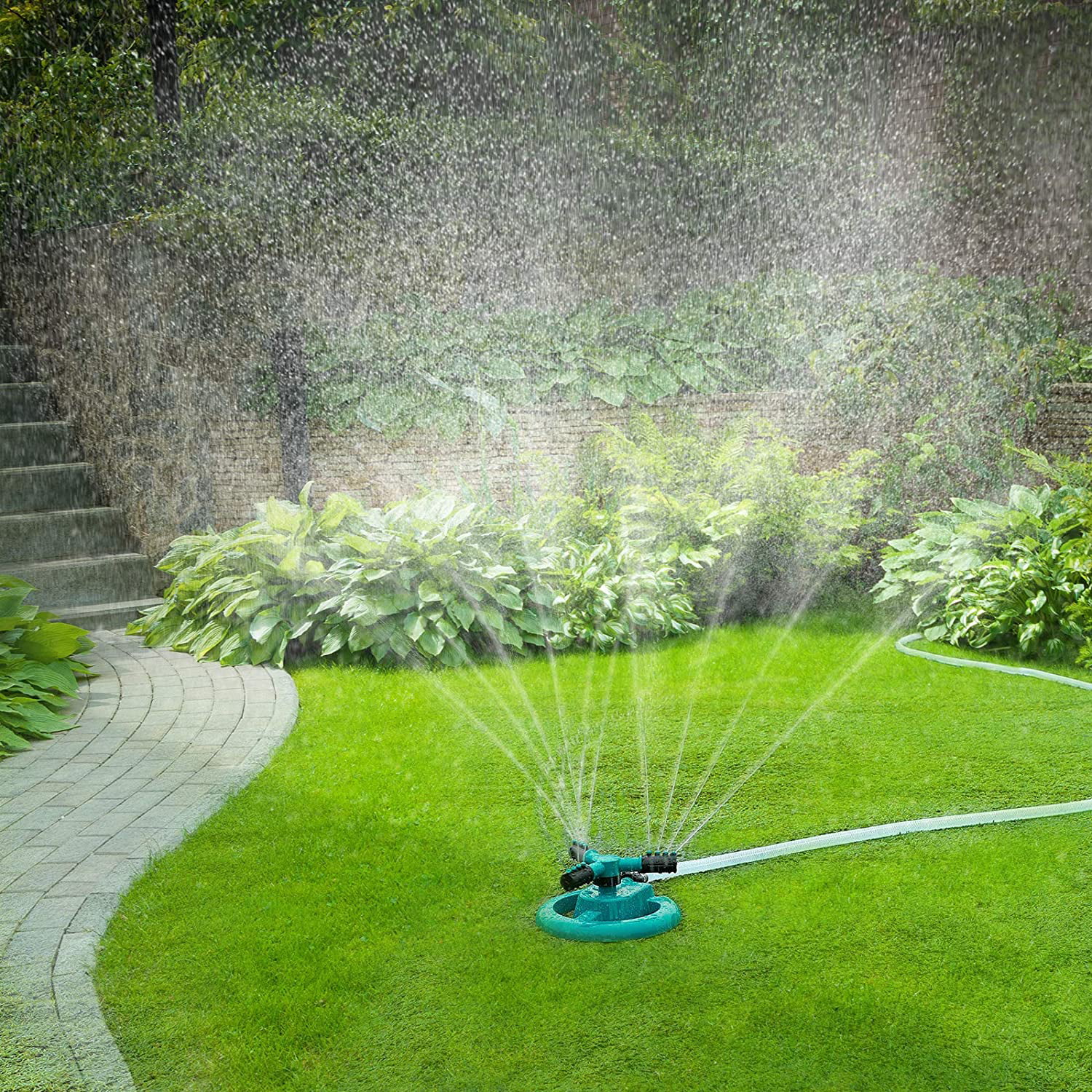 Tropfbewässerung Rasen Garten Bewässerung Dripper Sprinkler 360 Grad 8 Löcher für Gemüsegarten Kräutergarten Einstellbar 50Pcs