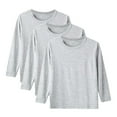 thumbnail image 2 of Long Sleeve T Shirts for Boys Girls Size 1-15 3 Pack Modal T-Shirts Teens Toddlers Multipack Casual Solid Color Pullover Crewneck Basic Tees Tops, 2 of 8