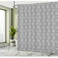 thumbnail image 4 of Ambesonne Botanical Shower Curtain, Striped Exotic Leaves, 69"Wx70"L, Grey and Blush, 4 of 4