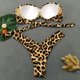 thumbnail image 2 of Bikini Bandeau con realce para mujer, traje de baño Sexy de leopardo, conjunto de Bikinis con Tanga, ropa de playa, bañador para piscina 2023, 2 of 5