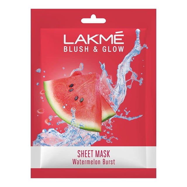 Lakme Blush & Glow Watermelon Sheet Mask,25ml Each (Pack of 3)