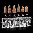 thumbnail image 1 of Molde de cono de incienso acrílico con seis formas Molde de incienso con reflujo Molde de incienso con forma de torre Molde para hacer conos de incienso Molde para hacer incienso para amantes de las, 1 of 7