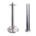 thumbnail image 1 of Gse Games & Sports Expert Stand-Style Metal Billiard Pool Cue Rack Only Holds 6 Pool Sticks Floor Stand Billiard Cue Rack (Brushed Nickel), 1 of 1