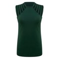 thumbnail image 5 of Scyoekwg Tank Tops for Women Summer Sleeveless Comfy Solid Color Casual Dressy Blouse Suspenders Sling Crewneck Slim Tank Tops T Shirts (Green,XL), 5 of 6