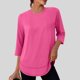 thumbnail image 2 of Camisas de trabajo para mujer,Blusa deportiva con cuello en V y mangas 3/4 para mujer, protección solar UPF, mezcla de poliéster y elastano, ideal para primavera y verano, sopatenor, 2 of 9