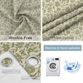 thumbnail image 4 of Green Floral Blackout Curtains for Bedroom/Living Room, Thermal Insulated Kitchen Curtains, Vintage Rustic Botanical Spring Grommet Darkening Window Treatment Drapes 42"x63"x2, 4 of 8