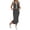 Black, variant on Women's 2 Piece Skirt Set Cotton V Neck Faux Button Tank Tops Matching High Waist Midi Skirt 2026 Summer Spring Vacation Outfits Black L