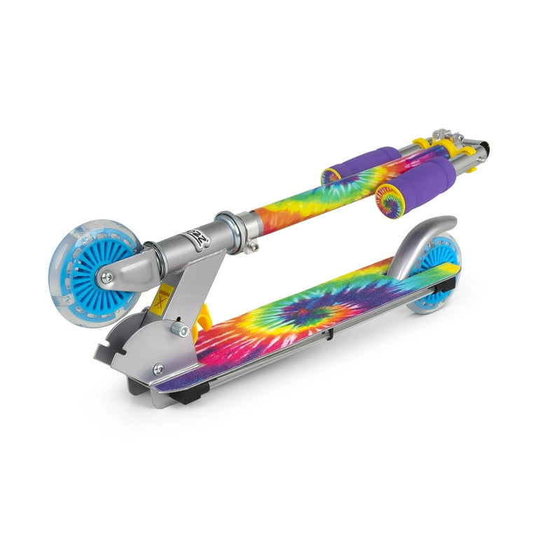 Ozbozz: Flashing Scooter - Tie Dye - Light-Up Wheels & Deck