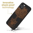 thumbnail image 3 of Case Yard Wooden Case for iPhone-12/12-Pro Soft TPU Silicone cover Slim Fit Shockproof Wood Protective Phone Cover for Girls Boys Men and Women Supports Wireless Charging Tree of Life Design, 3 of 7