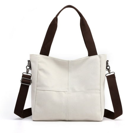 Women's Canvas Small Shoulder Bags,Tote Purses Crossbody Bag,White ...