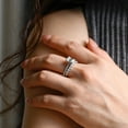 thumbnail image 2 of Hitanshu Jewels Cubic Zirconia 14K White Gold Plated Wedding Set Ring For His & Her, 2 of 6