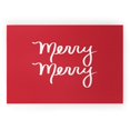 thumbnail image 2 of 20" x 30" Red and White Merry Rectangular Outdoor Welcome Mats, 2 of 3
