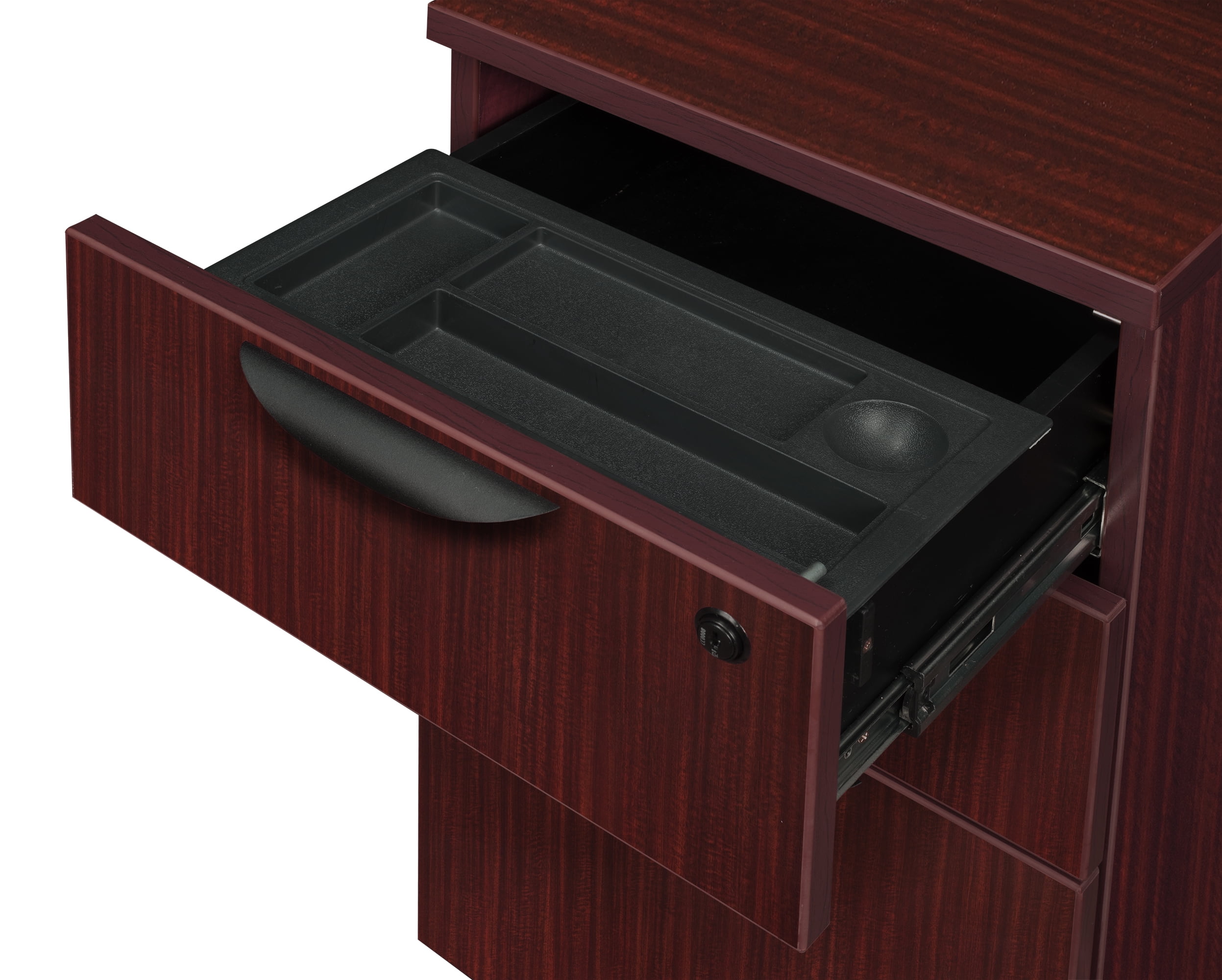 Legacy 66" Single Pedestal Desk- Mahogany