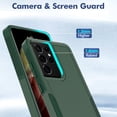 thumbnail image 5 of for Samsung Galaxy S21 Ultra Case: Dual Layer Protective Heavy Duty Cell Phone Cover Shockproof Rugged with Screen Protector - Military Protection Bumper Tough - Samsung Galaxy S21 Ultra, Dark Green, 5 of 9