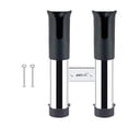 thumbnail image 1 of Soporte para caña de pescar de 2 tubos, resistente, portátil, con tornillos, para almacenamiento Negro, 1 of 8