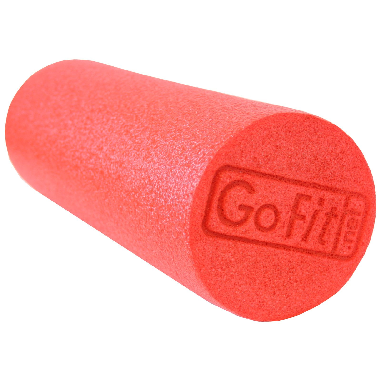 GoFit Foam Roller (18 in, Red) and Manual - Pre and Post Workout Muscle Relief